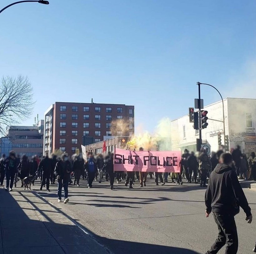 The demo enters the viaduct