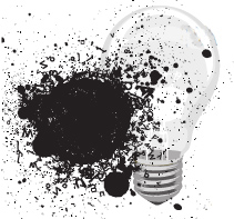 Paint bombs: light bulbs filled with paint