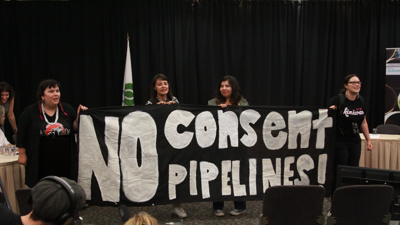 Native Women Shut Down Pipeline “Consultation”