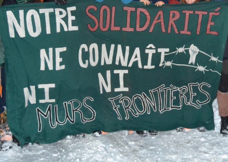 Action in solidarity with those incarcerated at Rimouski prison