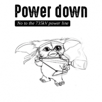 POWER DOWN – No to the 735kV power line