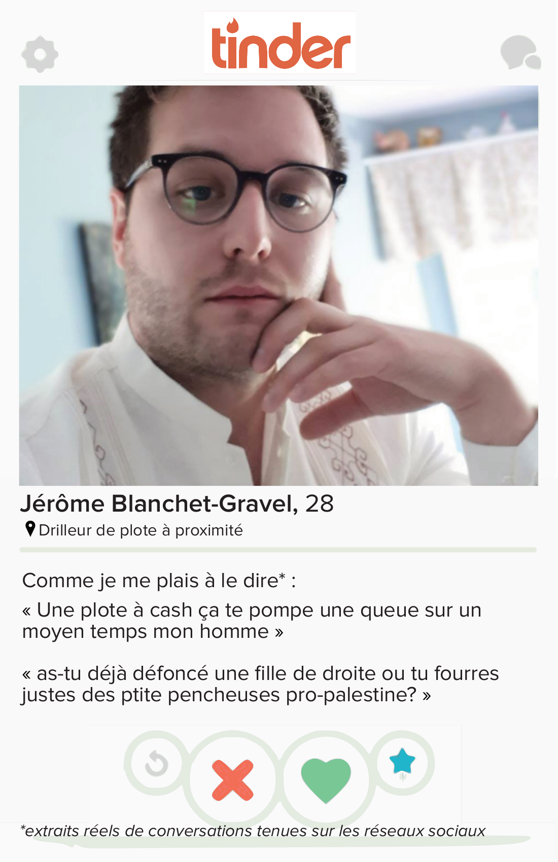 Postering against Jérôme Blanchet-Gravel