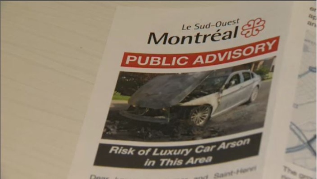 Public Advisory in Saint-Henri: Risk of Luxury Car Arson