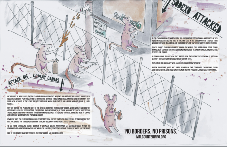 No Borders, No Prisons : New Communiqué Poster
