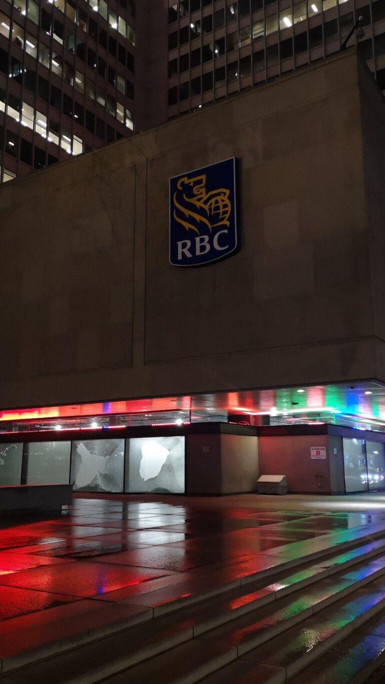 We Won’t Stop RBC Head Office Attacked in Montreal » Montréal Counter